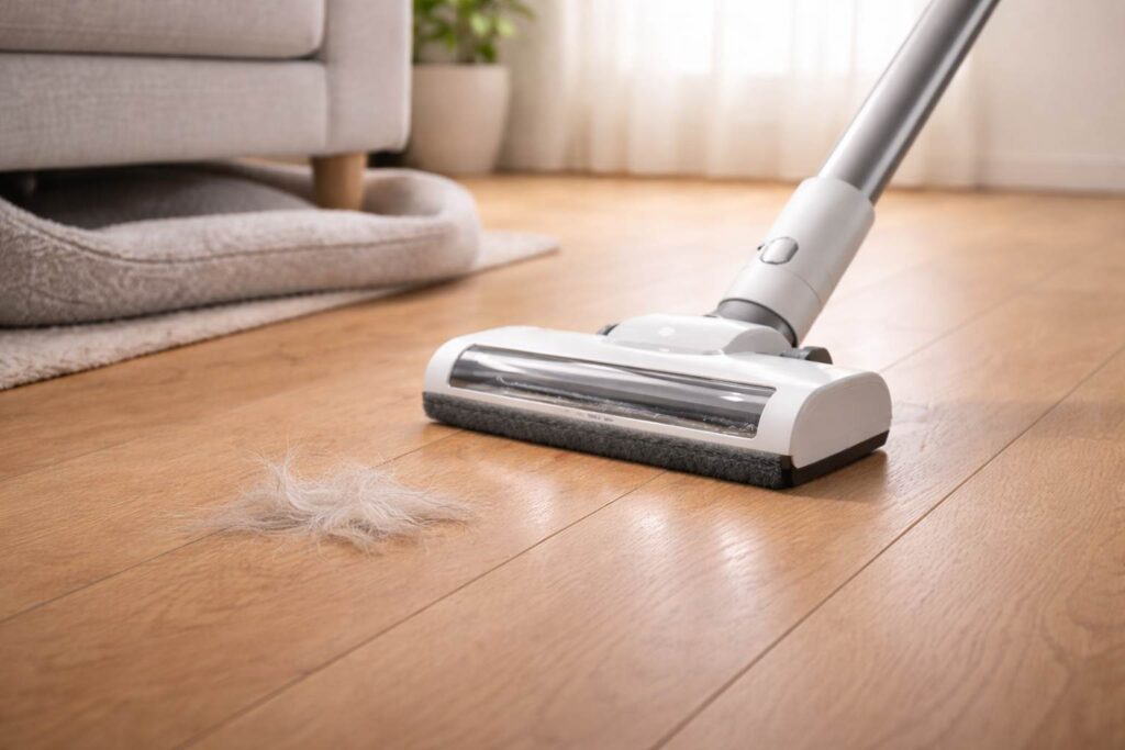 ペットの毛は取れる？